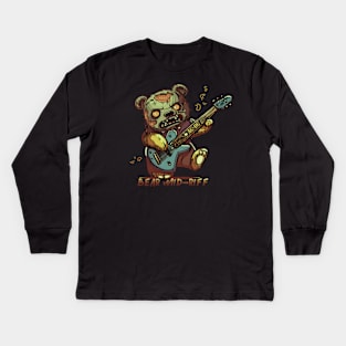 Bear Mid-Riff Kids Long Sleeve T-Shirt